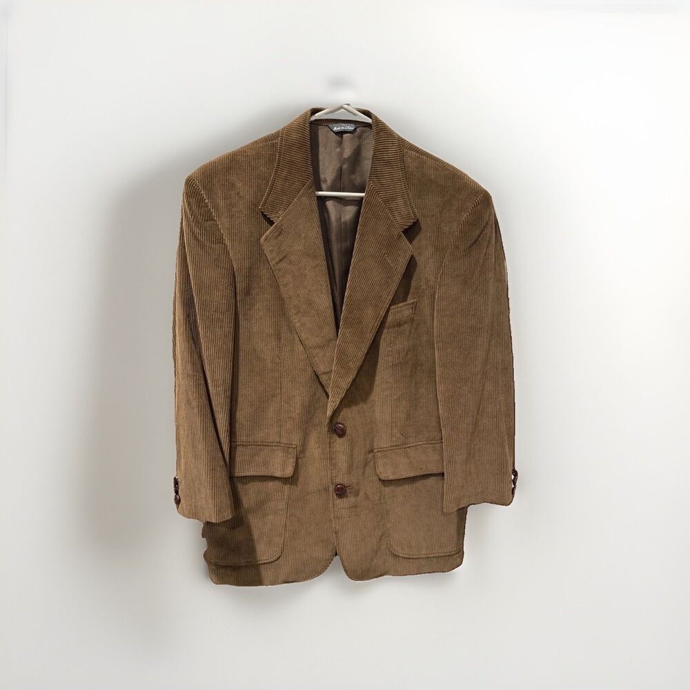 VINTAGE DAVID TAYLOR Brown Corduroy Blazer Men's Sport Coat Jacket 38R